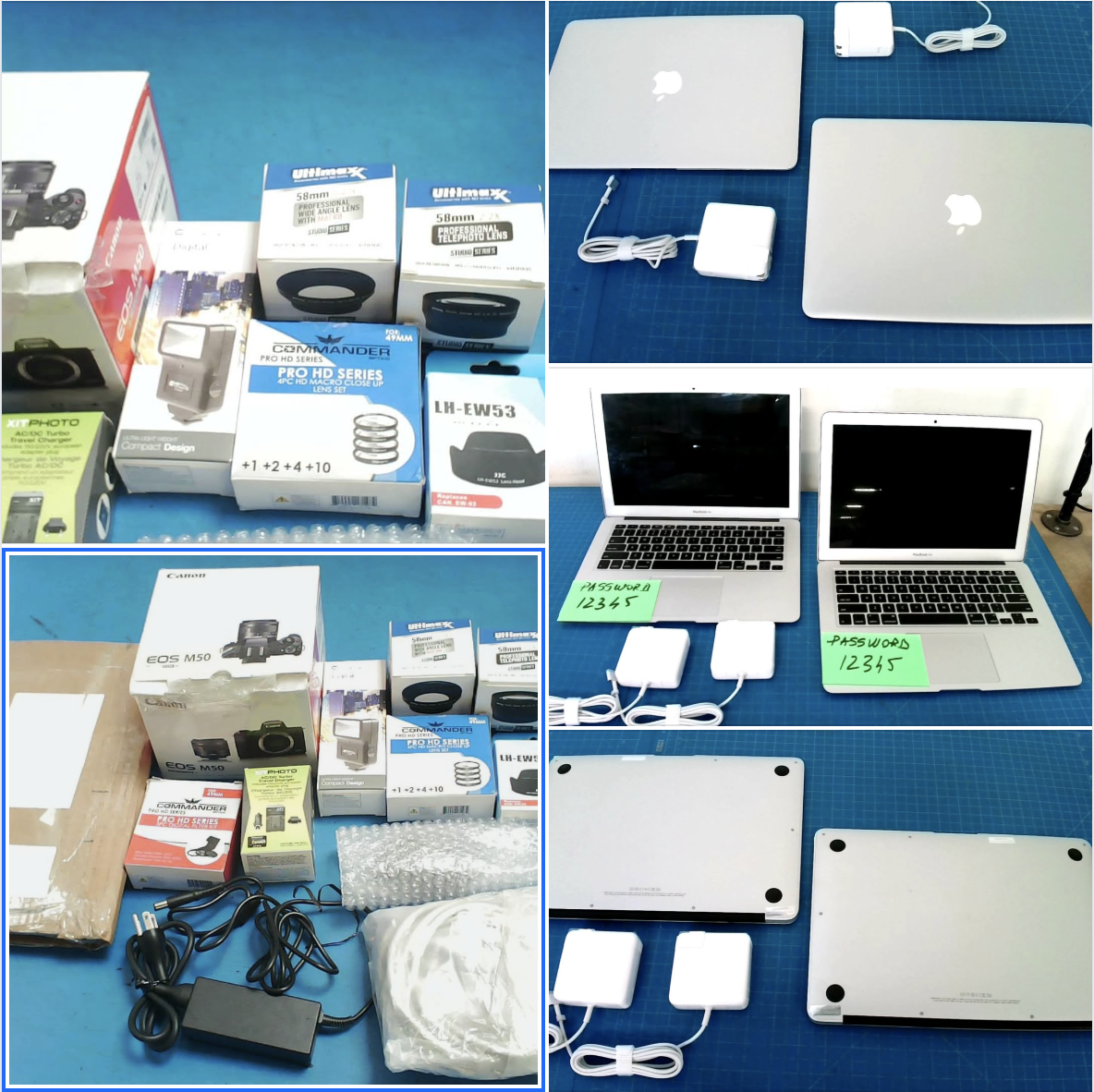 Montagem de produtos e acessórios recebidos