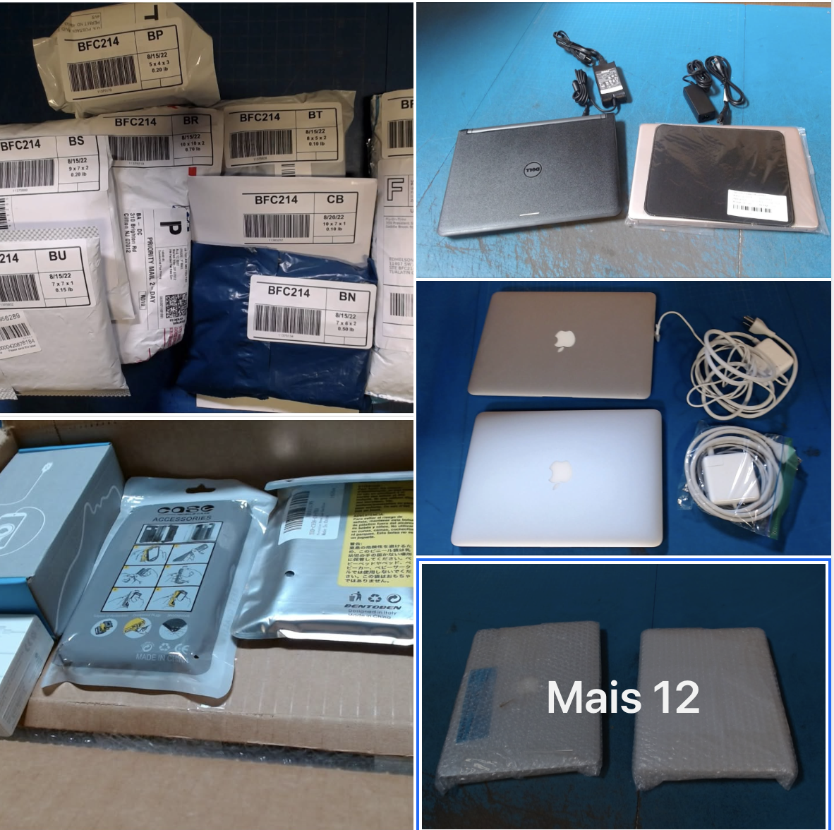 Montagem de encomendas, MacBooks e acessórios